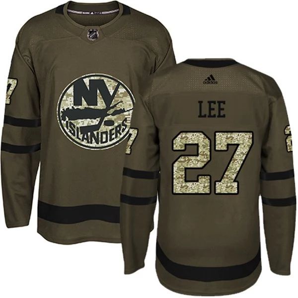 Herren NHL New York Islanders Eishockey Trikot Anders Lee 27 Camo Grün Authentic